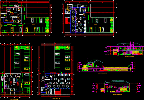 Project of a two-storey self-service restaurant