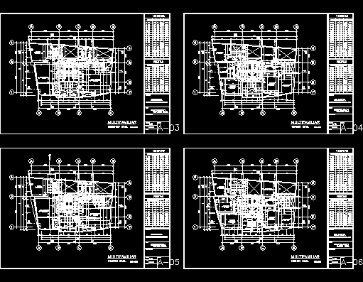 Architectural design of the building with layout drawings
