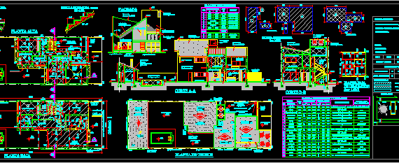 План 2-х этажного дома