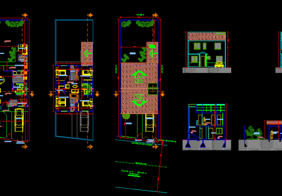 Residential building with plot plan