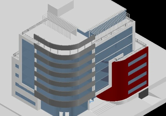 3-х мерная модель офисного здания