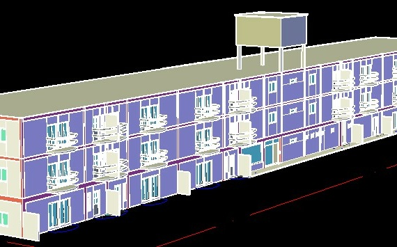 Architectural design of student dormitory