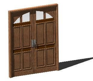 3d double wooden door