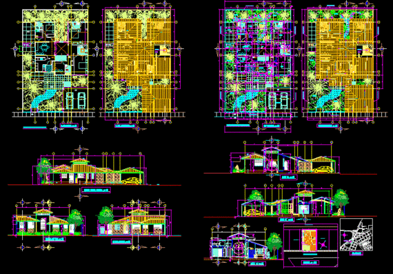 Architectural design of a residential building for one family