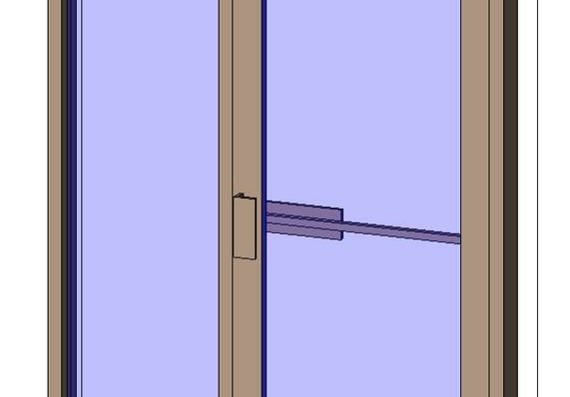 Дверь с алюминиевой створкой
