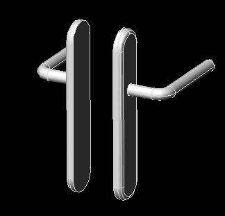 3 d door handle in the form of a bracket