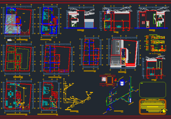 Architectural plans (low and high) of a single apartment building