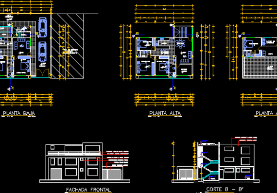 Project of a beautiful one-apartment building