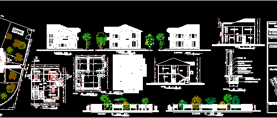 Design of ground and upper floors of single apartment building