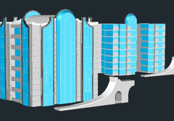 3D design of an apartment building