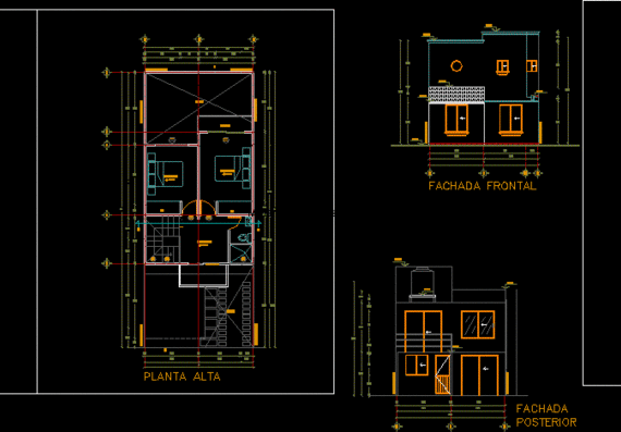 Single apartment building, 2 floors, 3 rooms - prototype