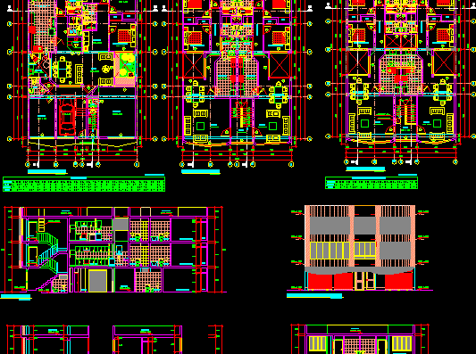 Floor plans of the apartment building