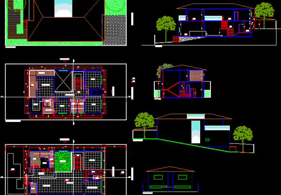 Design of a single-apartment building on a slope