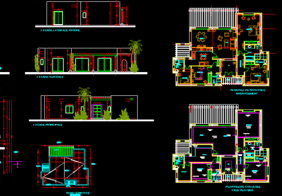 Concept villa included building and plans