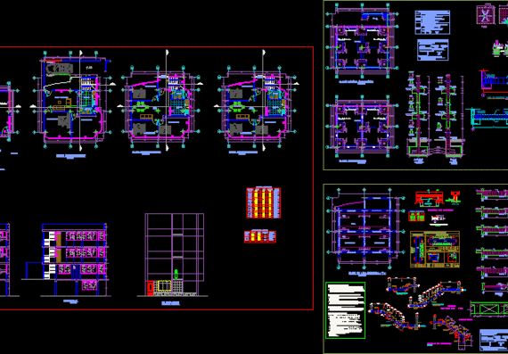 Планы этажей 3-х этажного многоквартирного дома