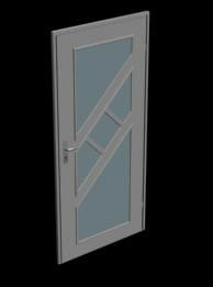 Чертежи остекления двери в 3D
