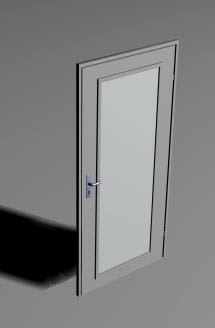 Остекление двери в чертежах и 3D