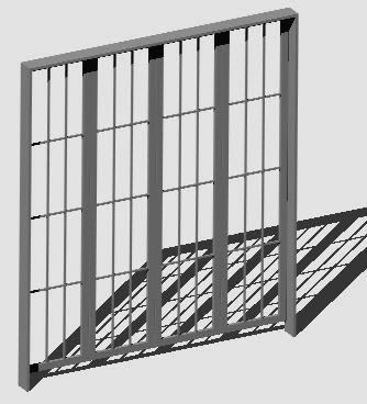 3d проект двери с металлической решеткой
