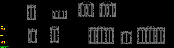 Балконные двери и окна -чертежи изделий из кованной стали