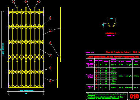 Forged grid window with plans and drawings