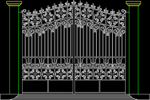 Large gates with forged inserts