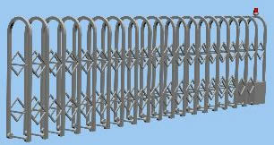 Telescopic gate v3d-fence