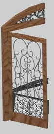 Двери с использованием художественной кованной стали