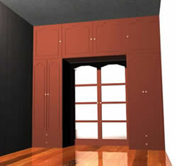 Interior equipment of the front door in 3D