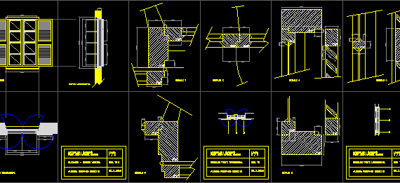 Wood Window Structure Drawing