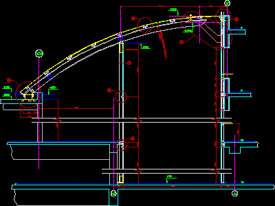 Non-bearing rounded wall drawing