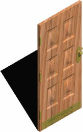 Деревянная дверь со спокойным дизайном