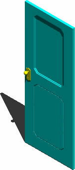 Door with relief