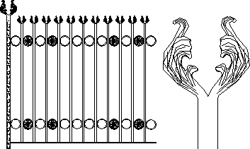 Iron forged gates