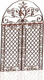 3D model of iron forged gates
