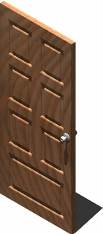 Door with foil 3d