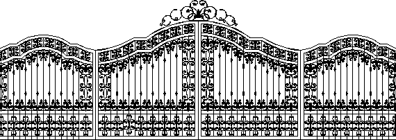 Large door - wrought iron grille