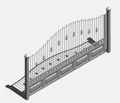 Forged Iron Gate in 3D
