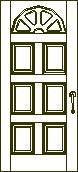 Door, 6 boards - 1/2 internal point