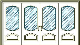 Двери со стеклами - 4 двери и доски