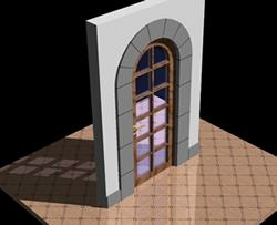 Door with conservative design