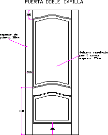 Wooden doors front view