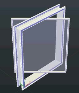 Вертикально вращающееся окно 3d