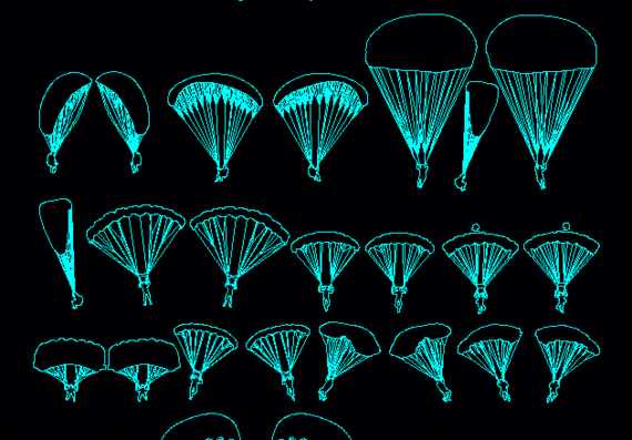 Images of paratroopers (silhouettes)