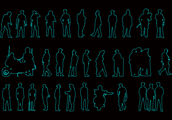 Human silhouettes (police)