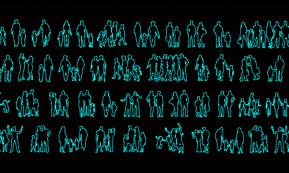 People, different silhouettes