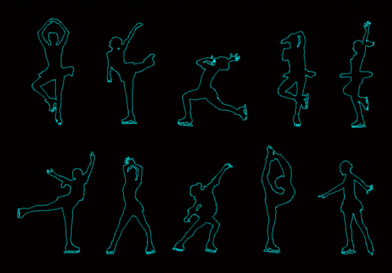 Silhouettes, figure skating