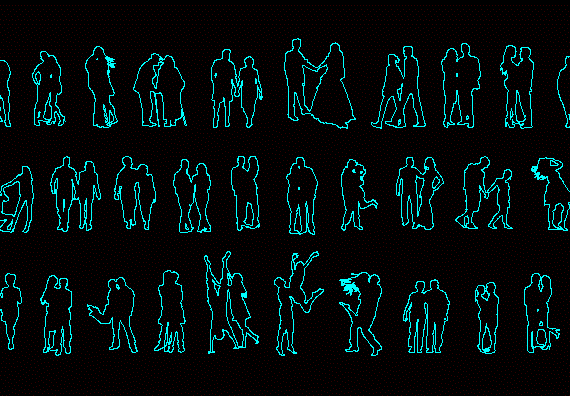 Images of pairs (silhouettes)