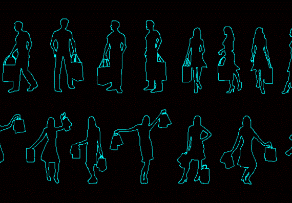 Human silhouettes, buyers