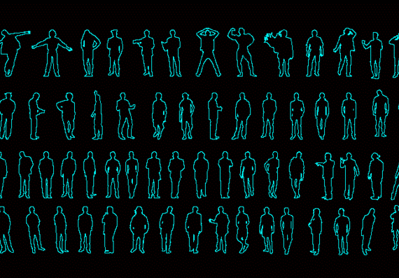 Human silhouettes (men)