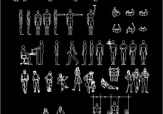 Blocks - Arrays of People - 2D Image 